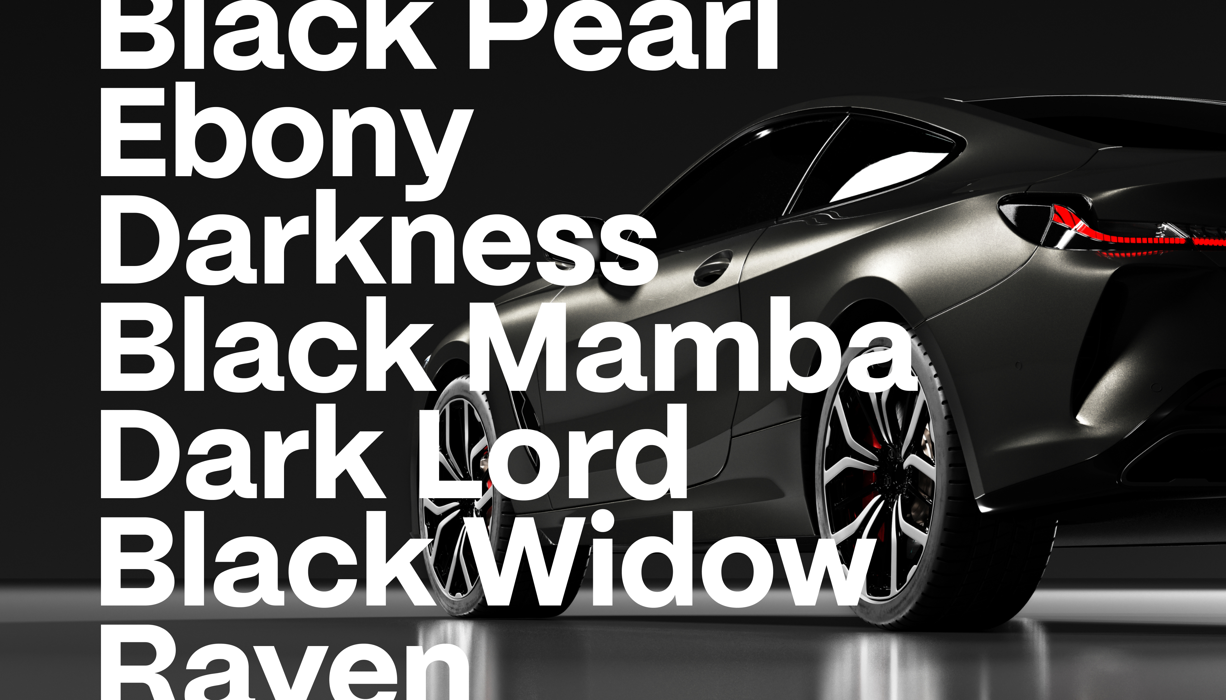 Black Car Names