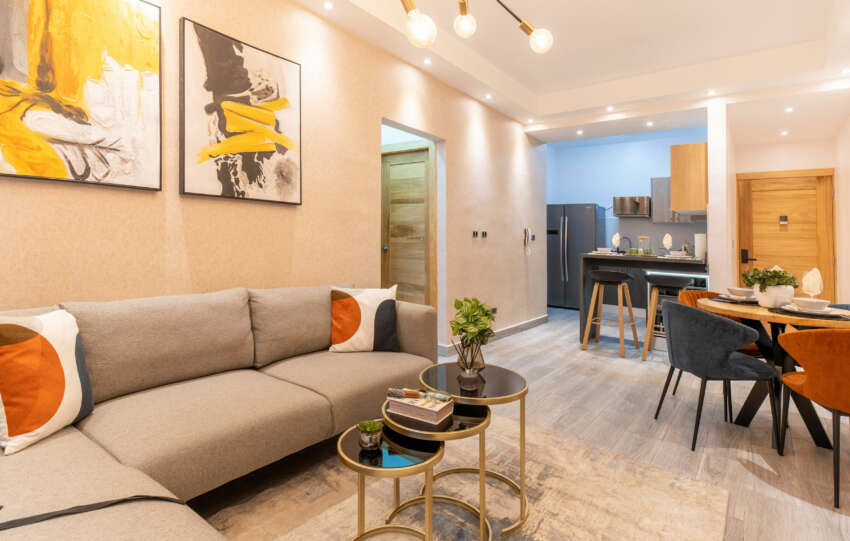 How to Start an Airbnb Business: An image of a modern living room.